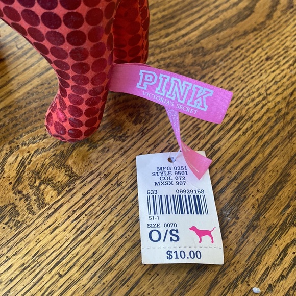 NWT Victoria’s Secret Pink Red Metallic Dog OC24 - Picture 3 of 5